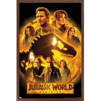 Jurassic World: Dominion - Group One Sheet Wall Poster, 22.375" x 34" Framed