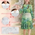 thumbnail image 6 of DISNIMO Palm Leaf Dress Girls Long Sleeve Dresses Size 3-4 Girls Dress with Collar for Girls Long Sleeve Swing Dress Girls Twirl Dresses for Girls Twirl Dress Fall Dress Kids Girls Dresses Casual, 6 of 7