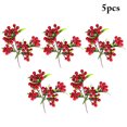 thumbnail image 2 of Christmas Berry Picks Realistic: 5PCS Artificial Berry Decor Faux Berries Stems, 2 of 10