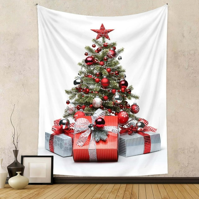 Dvkptbk Christmas Tree Tapestry Green Tree Decorative Wall Hanging Home Decor Decoration