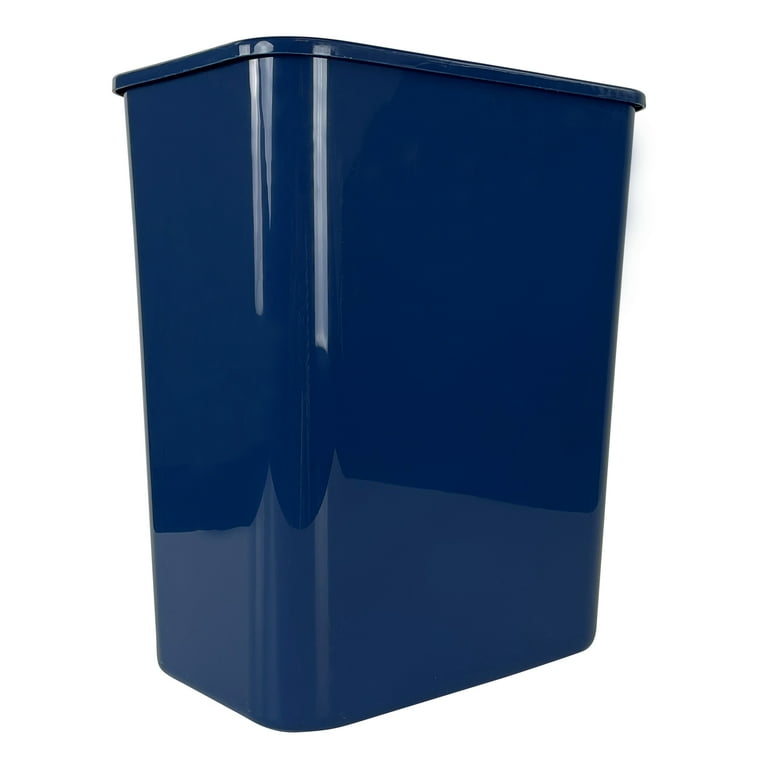 Eco Tech 5.5 gal Plastic Open Top Kitchen Trash Can, 6 Pack, Navy