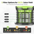 thumbnail image 3 of Syvio Cold Press Juicer, Juicer Machine with 4.3" Feed Chute, Slow Masticating Juicer for Fruits and Vegetables, Juice Maker with High Juice Yield, BPA-Free, Easy to Clean, Black, 3 of 8
