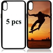JUSTRY 5 PCS Sublimation Blanks Phone Case Cases Covers for Apple iPhone X/10 iPhone Xs 5.8 Inch. Blank Printable Phone