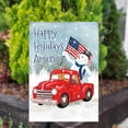 thumbnail image 3 of America Forever Flags Double Sided Garden Flag - Happy Holidays America - 12.5" x 18", Patriotic Snowman Christmas Holiday Decor with Red Truck, Outdoor Winter Decorative Seasonal Yard Flag USA, 3 of 6
