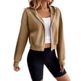 thumbnail image 6 of Hoodies for Women Trendy Long-sleeved Casual Raglan Jacket Solid Color Spring Fall Layering Jacket, 6 of 9