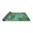 thumbnail image 2 of Ahgly Company Indoor Square Patchwork Turquoise Blue Transitional Area Rugs, 3' Square, 2 of 4