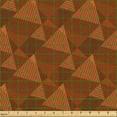thumbnail image 2 of Ambesonne Terracotta Fabric by the Yard Upholstery, Triangles Cinnamon Hues, 2 Yards, Redwood and Burnt Orange, 2 of 5