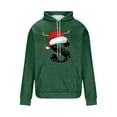 thumbnail image 4 of Yteetum Men's Oversized Christmas Hoodies Christmas Letter Print Drawstring Pullover Hooded Sweatshirts Mens Casual Christmas Print Loose Long Sleeve Hoodies Xmas Hooded Sweatshirt Fall Clothes, 4 of 5