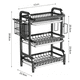thumbnail image 2 of Escurridor Acero Carbono Platos 3 Niveles Gran Capacidad Malubero Negro, 2 of 5