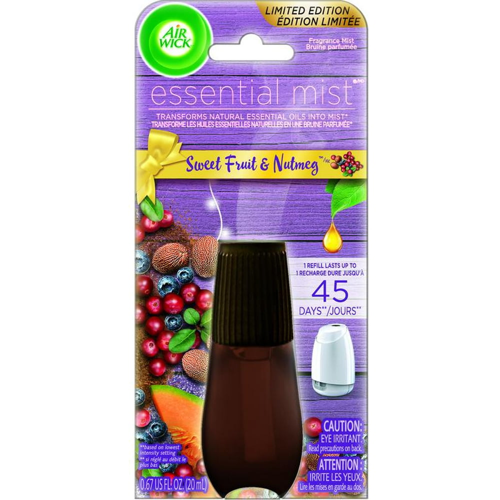 Air Wick Essential Mist Refill, 1ct, Sweet Fruit and Nutmeg, Essential