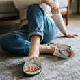 thumbnail image 5 of POLERO Flower Bird Print Slippers for Women Japanese Style House Slippers Indoor Lightweight Open Toe Bathroom Slides Soft Sole Sandals for Home Use, Size 6-7, 5 of 7