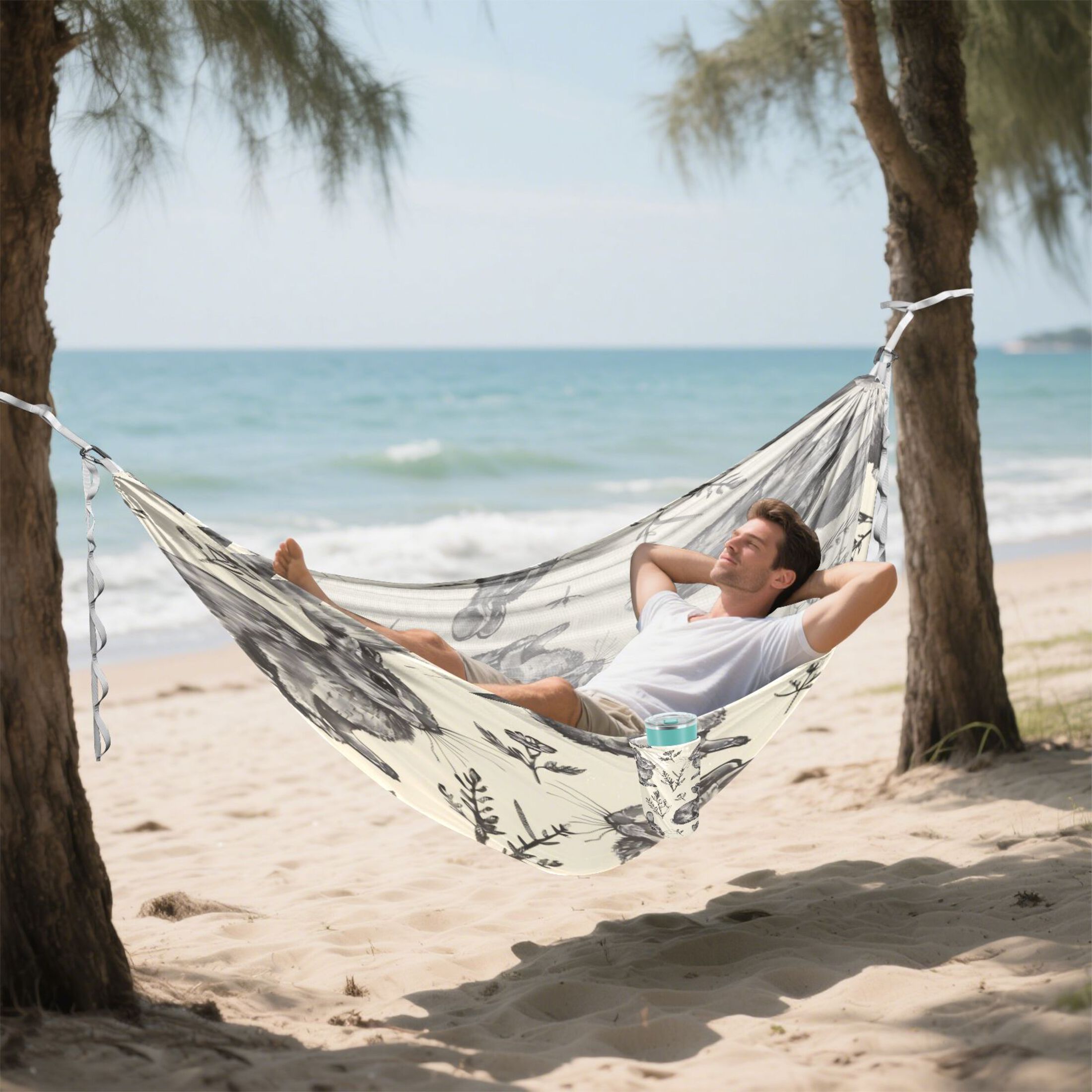 Hammock Camping Hammock Nylon Portable Hammock Travel Camping Hammock Black Rabbit