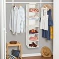 HoneyCanDo 6Shelf Hanging Closet Organizer, White