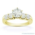 thumbnail image 2 of Round Cut Forever Brilliant Moissanite 5-Stone Engagement Ring in 14k Yellow Gold, 2 of 5