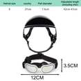 thumbnail image 3 of Casco para cachorros, gafas protectoras UV, correa ajustable para perros, casco resistente al viento y a la nieve, máscara para los ojos para montar a caballo para perros, 3 of 6