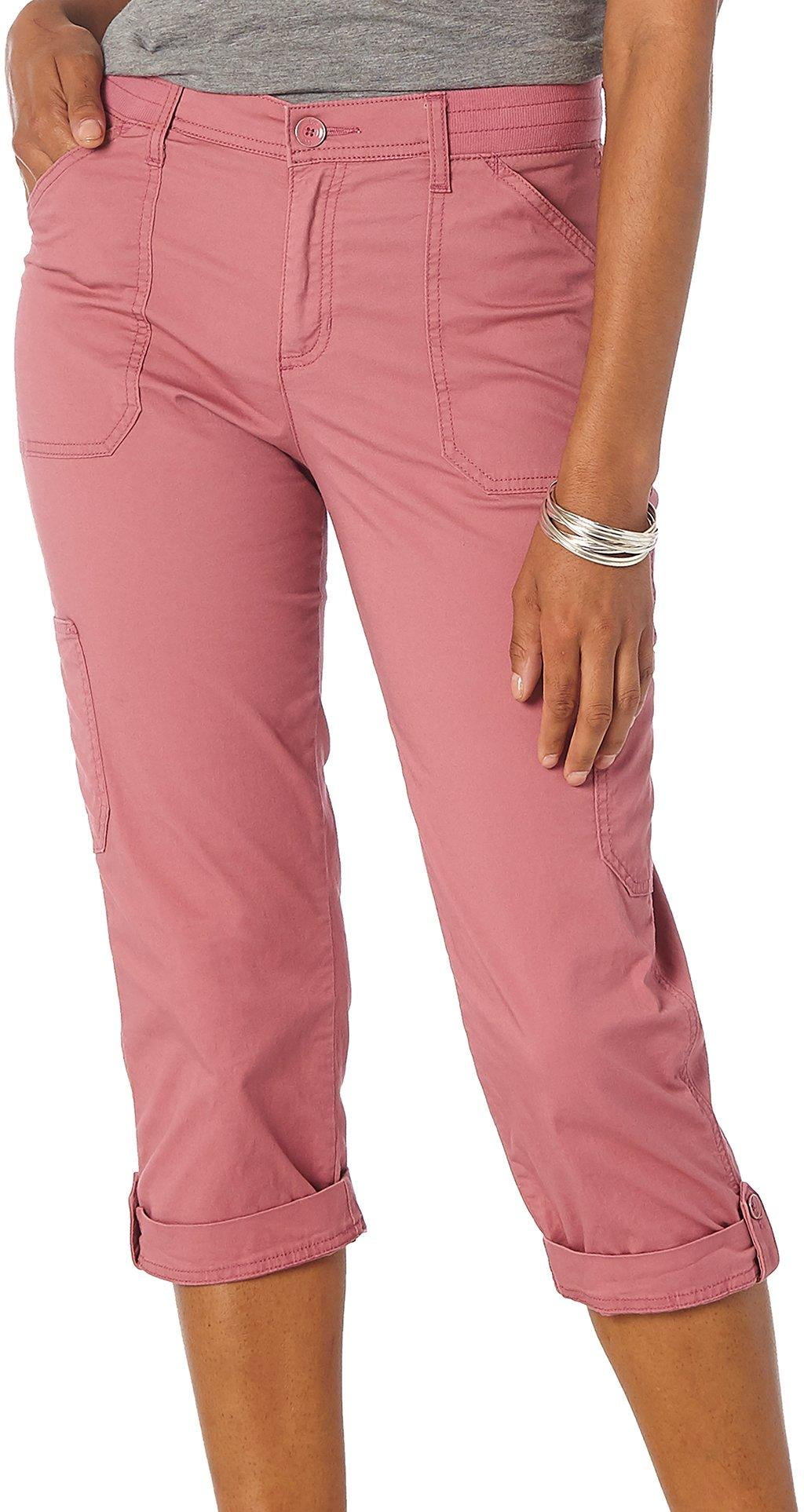 Lee Womens Solid Knit Waist FlexToGo Cargo Capris