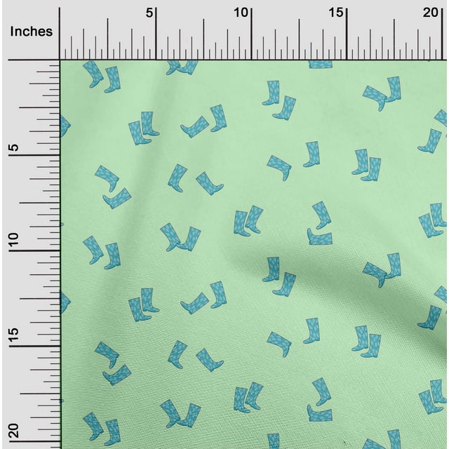 oneOone Cotton Poplin Fabric Boots Fashion Decor Fabric Printed BTY 56 Inch Wide