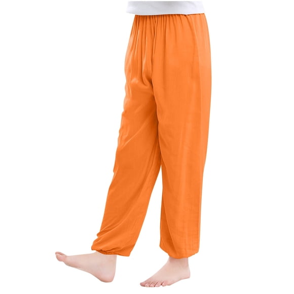 Odeerbi 2-16 Años Niños Niñas Algodón Bloomers Verano Pantalones Jogger Color Sólido Linterna Pantalones Pantalones Haren