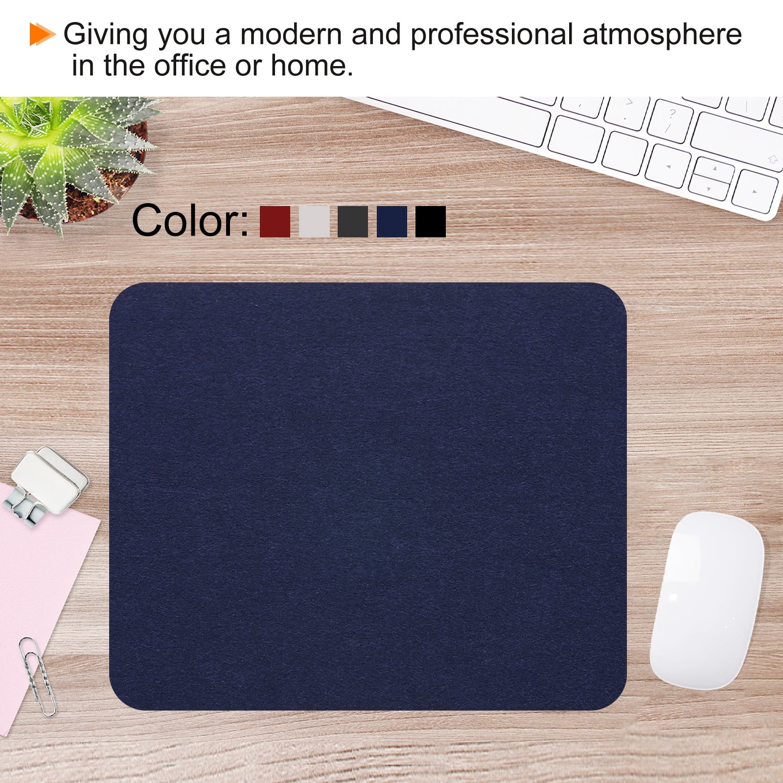 Unique Bargains Felt Dual Side Desk Pad Writing Mat for Office Home Gray 32x34.5