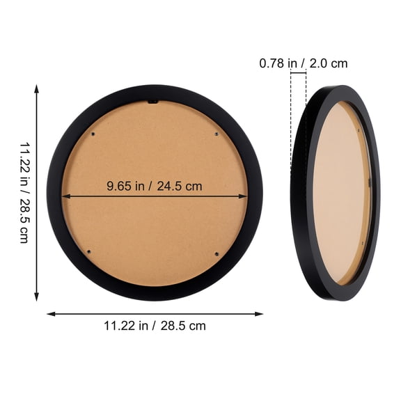 Wooden Round Picture Frame 11 Inch Wall Mounted Photo Frame Home Decoration Wall Hanging Photo Display