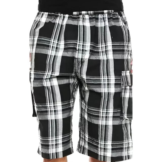 3 Bermuda Short Largo Para Hombre Cuadros Unitalla Resorte