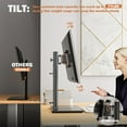 thumbnail image 3 of Hemudu HT05B-001W Freestanding Desk Stand Riser Monitor Mount, 3 of 9
