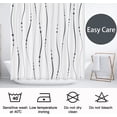 thumbnail image 5 of Grey Blue and White Striped Fabric Bathroom Shower Curtains Sets with Hooks 72 x 72 Inches, Waterproof Shower Curtain with Weighted Hem,Bath Accessories Machine Washable, 5 of 6