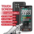 thumbnail image 2 of 621A Pantalla TáCtil MultíMetro Digital Inteligente 9999 Recuentos Rango AutomáTico Recargable NCV Medidor Universal AmperíMetro (Negro), 2 of 5