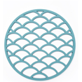 thumbnail image 1 of Hongchun Silicone Coasters, Heat Resistant, Non-Slip, for Kitchen (4 pieces) Blue 18*18cm, 1 of 3