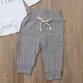 thumbnail image 6 of Newborn Infant Baby Boy Clothes Little Brother Printed Romper Jmpsuit Bodysuit + Long Pants + Hat Outfits Set, 6 of 7