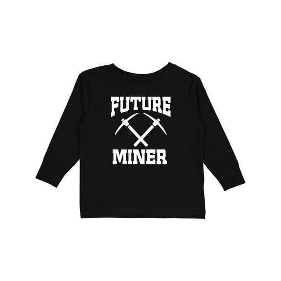 Inktastic Mining Future Miner Boys or Girls Long Sleeve Toddler T-Shirt