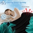 thumbnail image 3 of Teal Blue Rose Cooling Blanket,Lightweight Breathable Summer Throw Blanket with Double Sided Cold Effect,Vintage Abstract Garden Flower Floral Black Picnic Blankets Bed Sheet for Hot Sleepers 30"x40", 3 of 8