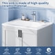 thumbnail image 3 of QinaQin Lavabo cuadrado semiempotrado de 21 x 17 pulgadas, lavabo cerámico blanco para baño con orificio para monomando, ideal para mueble de baño en espacios pequeños, 3 of 8