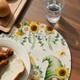 thumbnail image 3 of Spring Gnomes Round 13 Inch Placemats Set of 2, Retro Botanical Flowers Leaves Butterfly HeatResistant Non Slip Place Mats for Dining Table, Wipeable Braided Kitchen Table Mats for Housewarming, 3 of 9