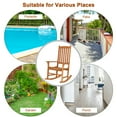 thumbnail image 6 of Gymax Outdoor Eucalyptus Rocking Chair Single Rocker for Patio Deck Garden Natural, 6 of 10