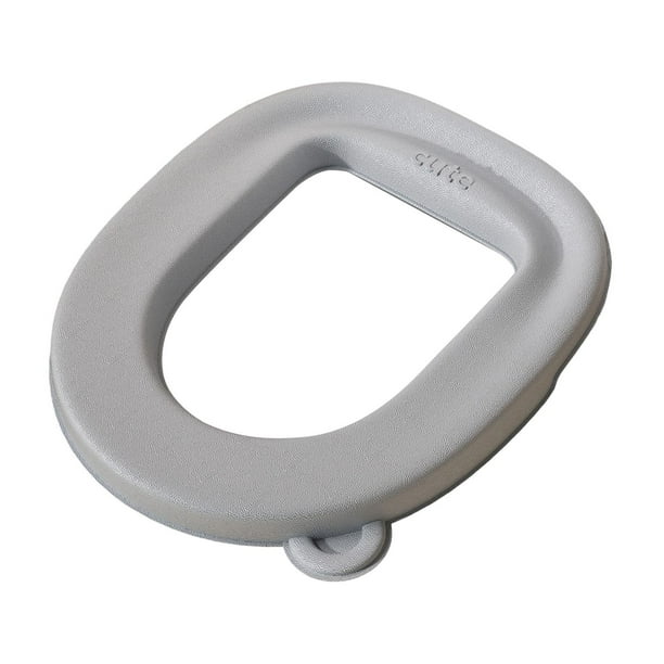 Funda de asiento de inodoro universal, funda de cojín para asiento de inodoro, alfombrilla para asiento, para viajes y hoteles. gris