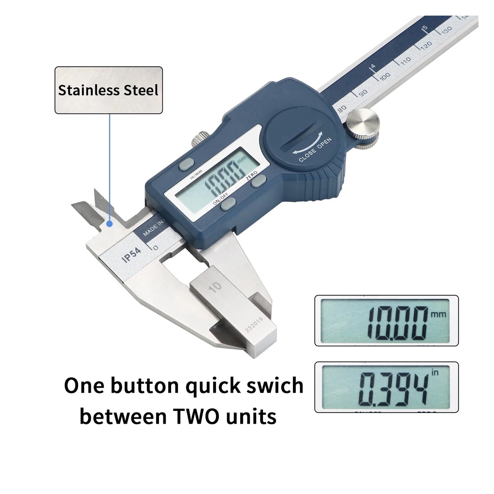 Digital Accurate Vernier Caliper Micrometer Digital Stainless Steel Vernier Caliper 200 mm Calliper Electronic Ruler