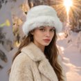 thumbnail image 5 of Women's Winter Thick Soft Bucket Hat - Warm Thermal for Cold Weather Versatile Fisherman Hat for Girls & Ladies Casual Daily Wear,Size:One Size, 5 of 5