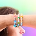 thumbnail image 3 of Rainbow | .925 Sterling Silver | Deluxe Firefly Glass Mushroom Bracelet, 3 of 8
