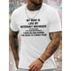 thumbnail image 1 of Camiseta para hombre "Comfy Chuckles" con frases divertidas. Cuello redondo informal, poliéster suave, lavable a máquina. Ideal para el verano. Estampado en inglés., 1 of 5