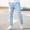 Light Blue, variant on LMOIPLI Mens Slim Fit Distressed Jeans Washed Denim Fabric Stretch Comfortable Casual Streetwear Trousers Light Blue M