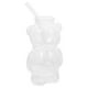 thumbnail image 3 of ColoMX 1 Juego de vasos de cristal, novedad en forma de oso, taza para bebidas, taza de cristal de dibujos animados, soporte de oso de gran capacidad, taza de té y jugo, 3 of 7