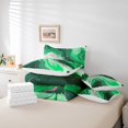 thumbnail image 4 of YST Geometric Stripe 7-Piece Bedding Set, Twin Size, Green Marbling Comforter Set, Pink Sequins, Abstract Stone Pattern, 4 of 4