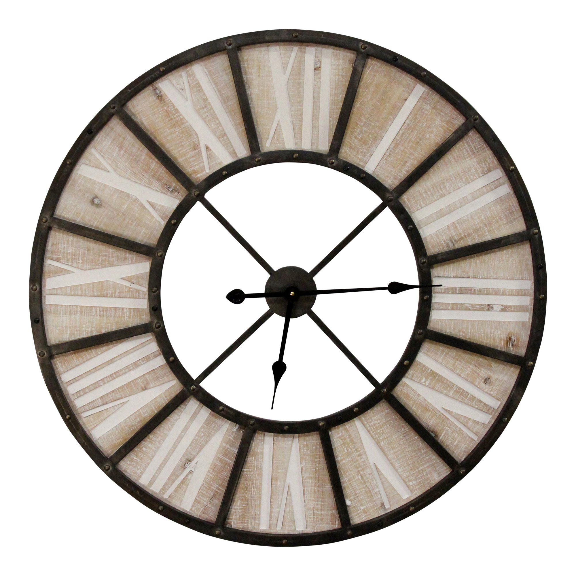 Stratton Home Decor Oversized 31.50" Farmhouse Jackson Wall Clock
