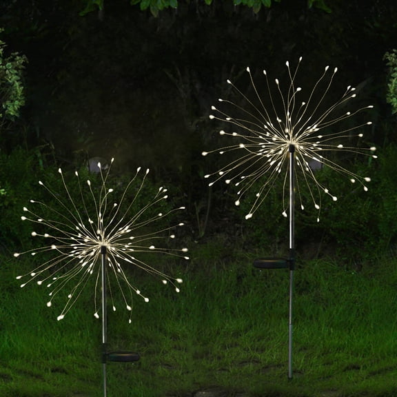Solar Firework Lights Outdoor, 120 LED Waterproof Solar Garden Lights, 2 Modes Starburst Stake Lights for Patio Yard Pathway Wedding Party Decor