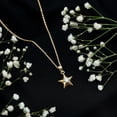 thumbnail image 3 of Rosec Jewels Certified Moissanite Star Pendant Necklace for Women - with Chain - D-VS1 Quality - Ready to Gift with Jewelry Box, 14K Yellow Gold, 3 of 8