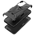 thumbnail image 3 of For Samsung Galaxy A23 5G Case Holster Belt Clip Kickstand Design Phone Cover With Free Tempered Glass Screen Protector - Black, 3 of 5
