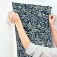 thumbnail image 5 of Chesapeake Alrick Navy Forest Venture Wallpaper, 27-in by 27-ft, 5 of 5