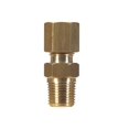 thumbnail image 1 of Conector de latón HOMEPLUS+ de 1/2 pulgada de compresión x 3/8 pulgadas macho, 1 of 1