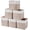 White&Beige-12"x12"x12", variant on 12 x 12 Inch Cube Storage Bins, 6 Pack Large Collapsible Fabric Storage Bin with Ropes, Foldable Storage Cubes for Home, Office,Closet, Clothes, Toys Organizer (White & Grey)
